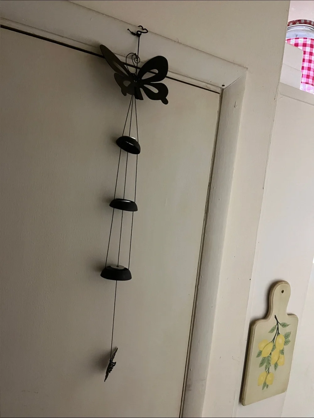 Black Butterfly Hanging Wind Chime Wall Decor
